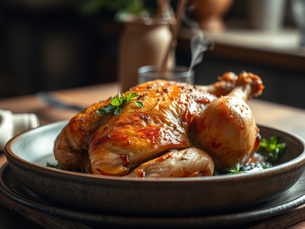 Freshly prepared baking whole chicken recipes