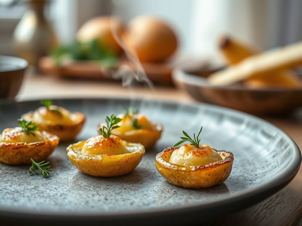 Freshly prepared bite sized potato recipes