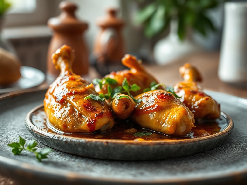 Freshly prepared chicken recipes in sauce
