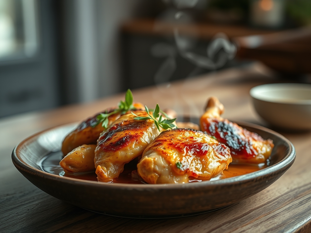 Freshly prepared chicken recipes with chicken soup