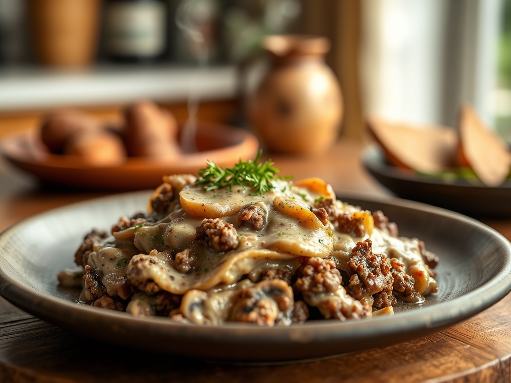 Freshly prepared cream of mushroom ground beef recipes