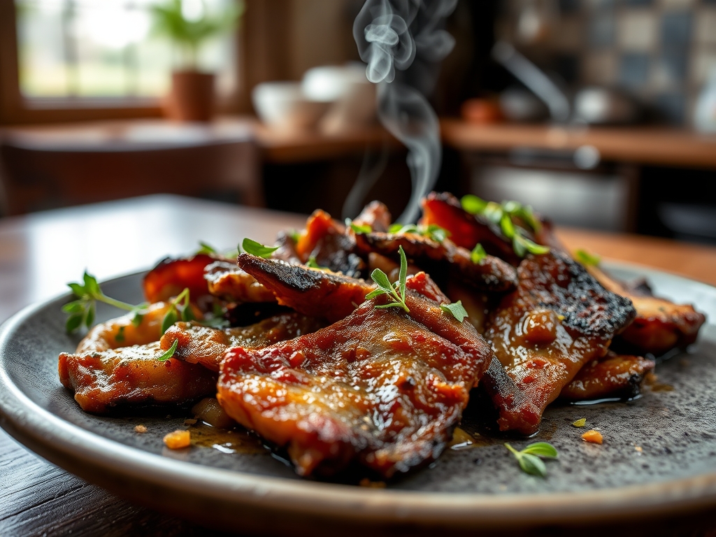 Freshly prepared dry beef recipes