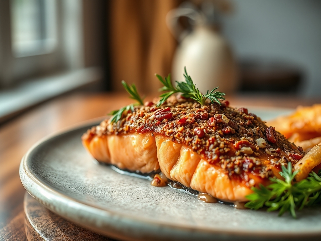 Freshly prepared pecan crusted salmon recipes