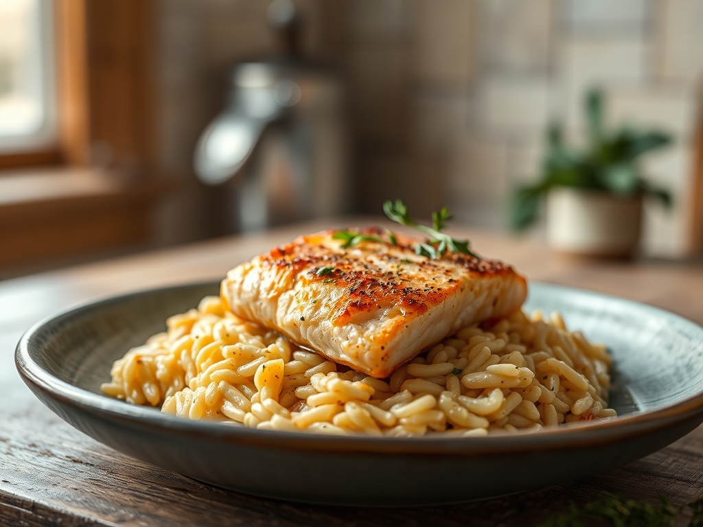 Freshly prepared risotto salmon recipes