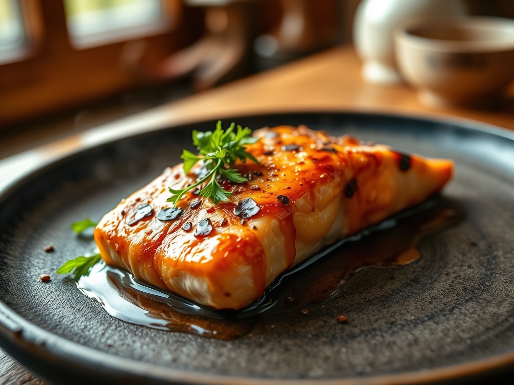 Freshly prepared salmon recipes baked teriyaki