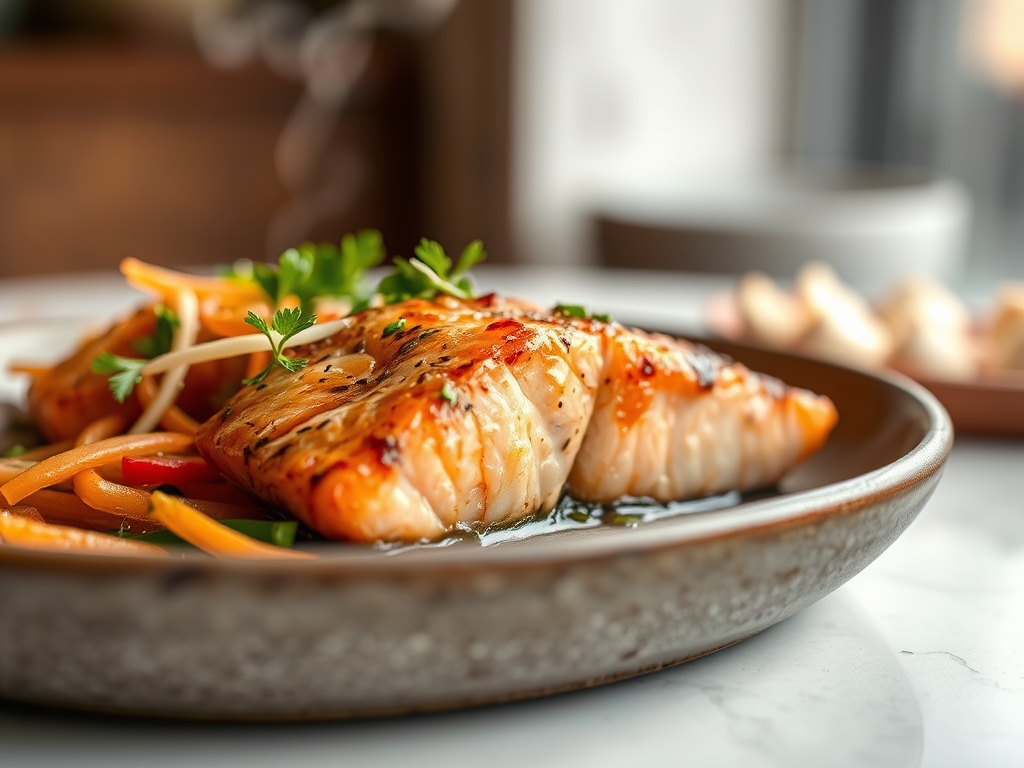 Freshly prepared stir fried salmon recipes