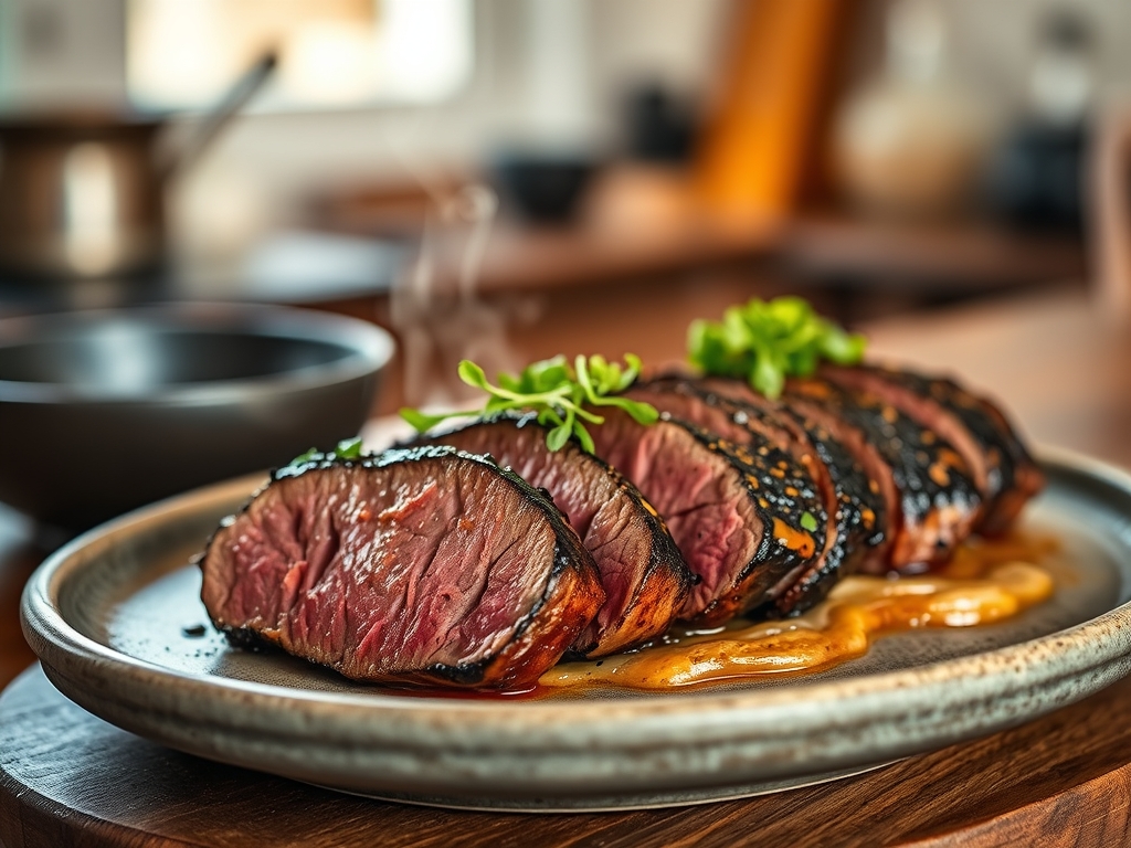 Freshly prepared striploin beef recipes