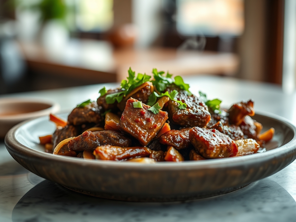 Freshly prepared vietnamese shaking beef recipes